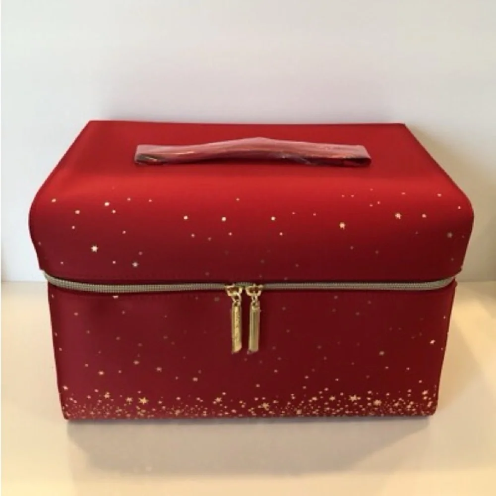 Estee Lauder Red Travel Bag set New lipsticks and Mascara New - Picture 2 of 10